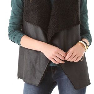 Velvet brand Faux Shearling Suede Vest